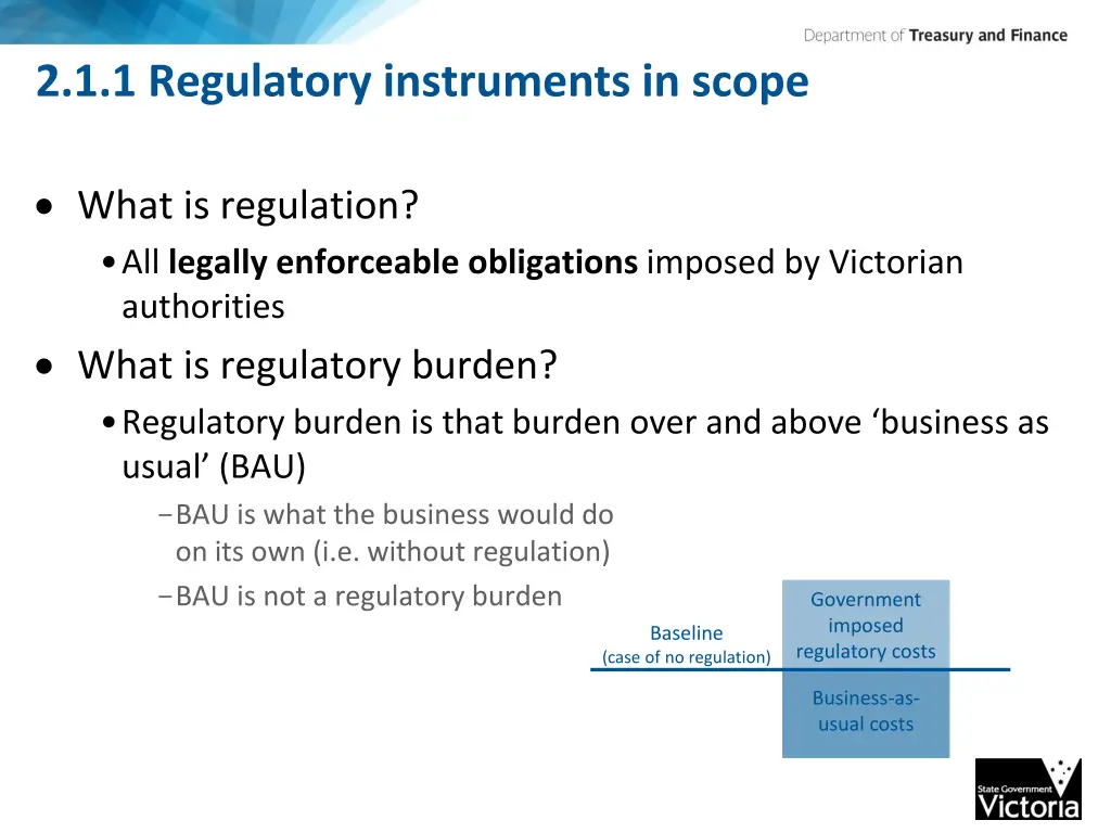 2 1 1 regulatory instruments in scope