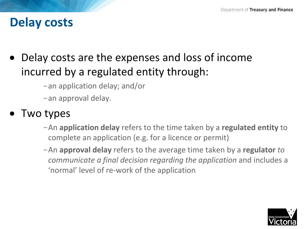 delay costs