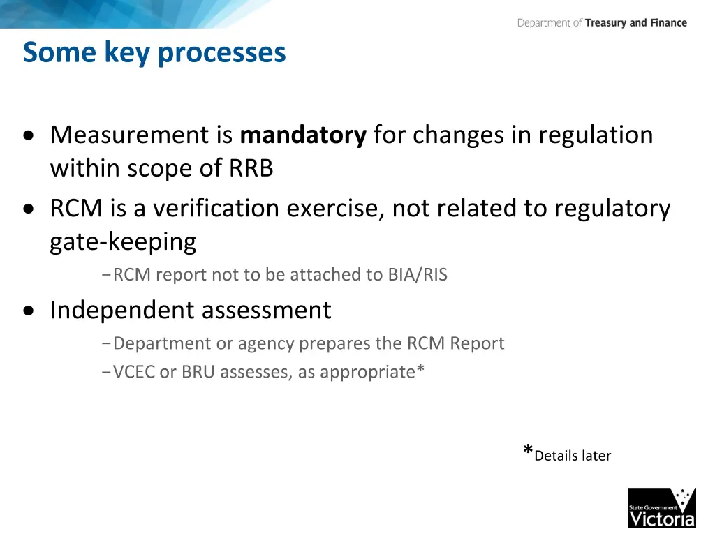 some key processes