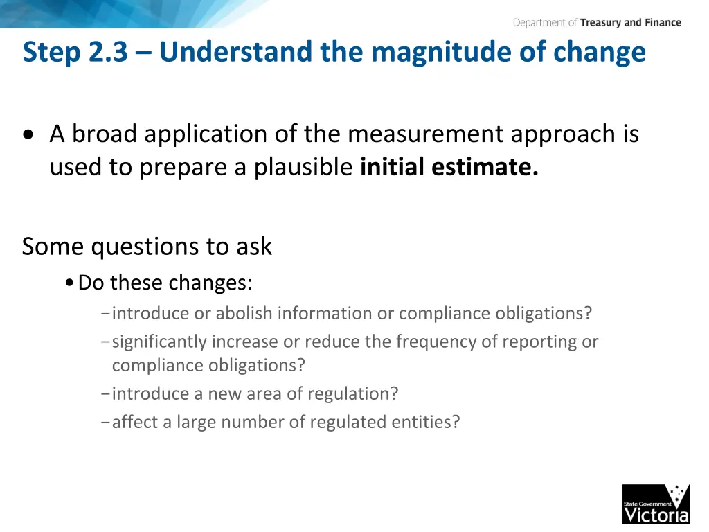 step 2 3 understand the magnitude of change