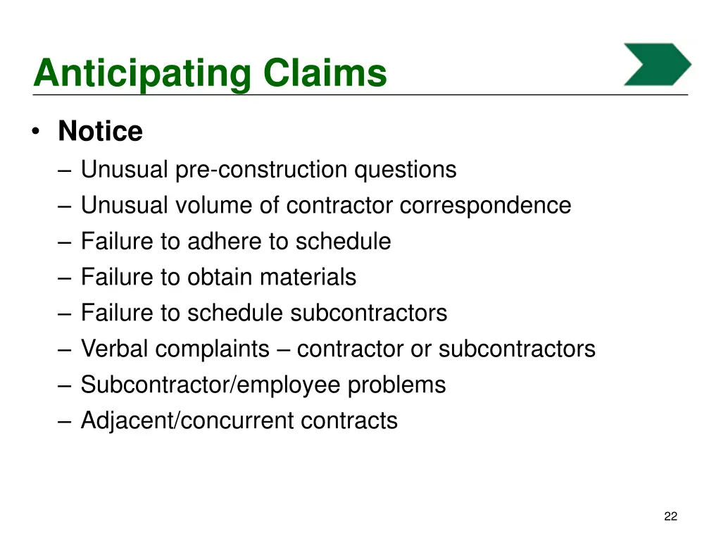 anticipating claims