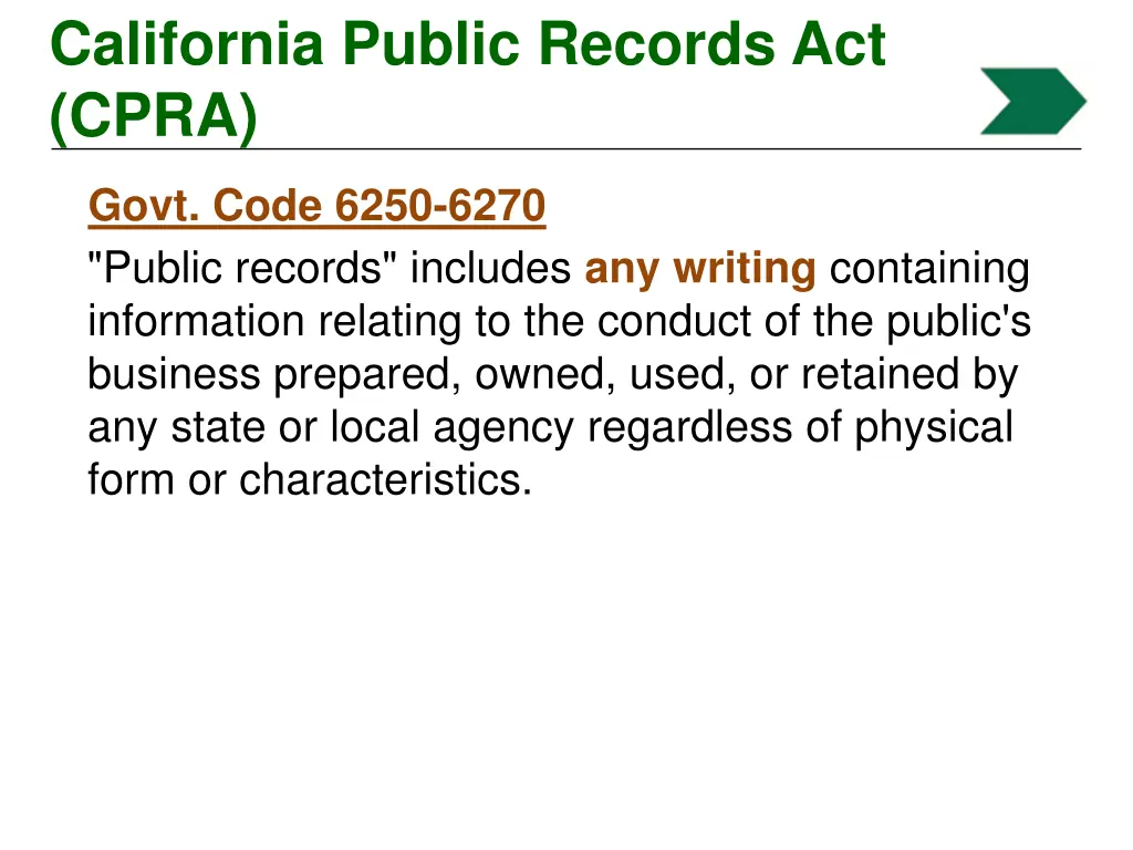 california public records act cpra