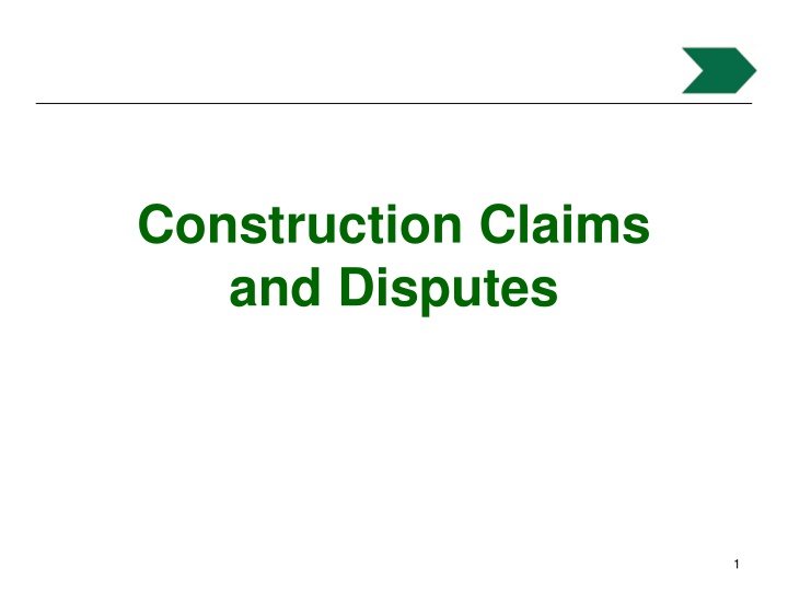 construction claims and disputes