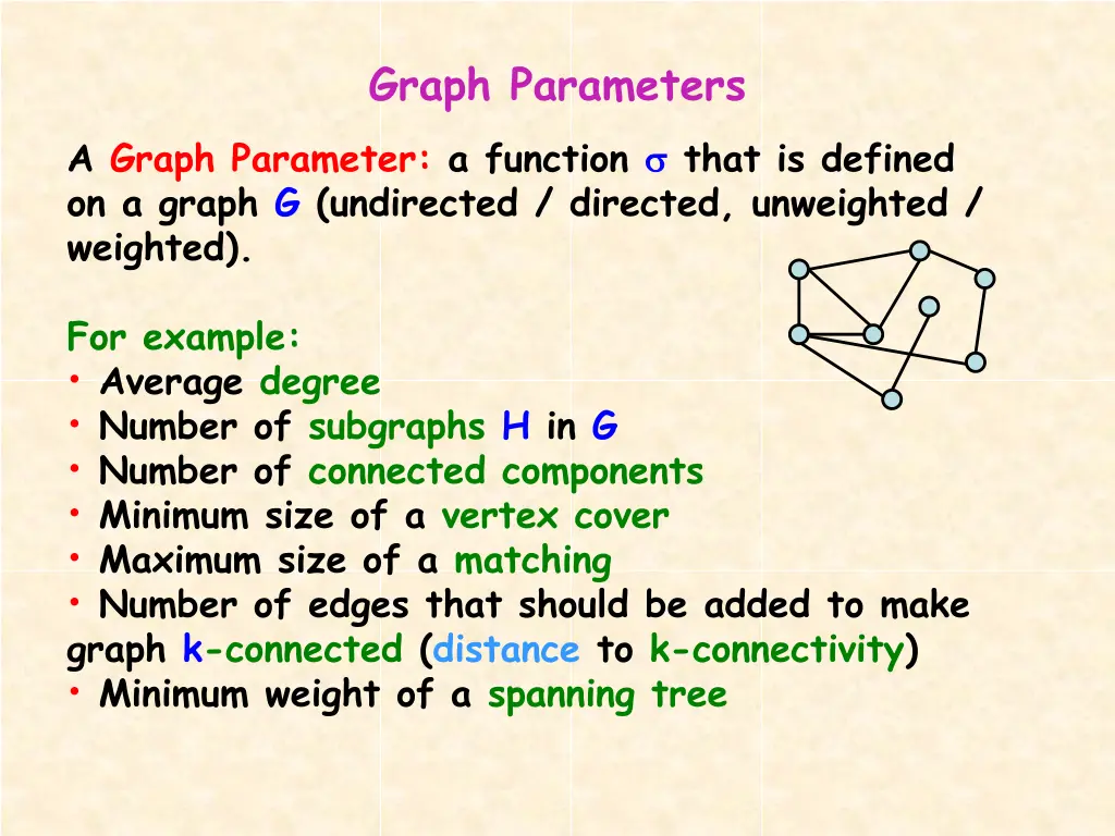 graph parameters