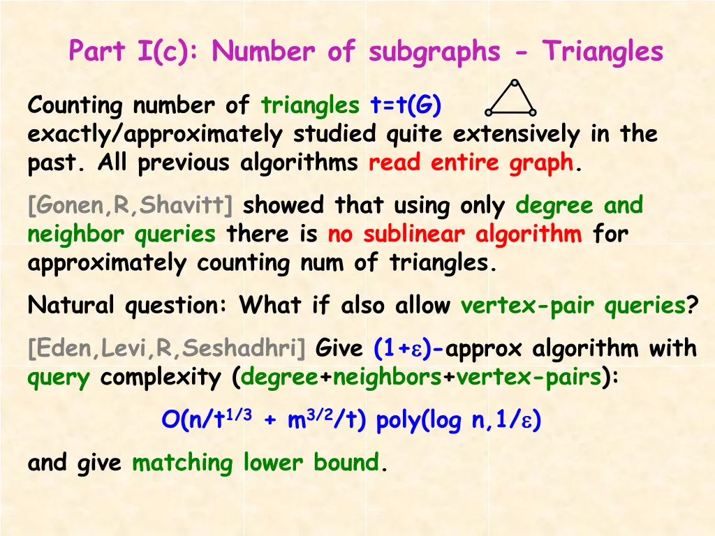 part i c number of subgraphs triangles