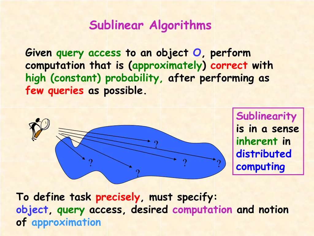 sublinear algorithms