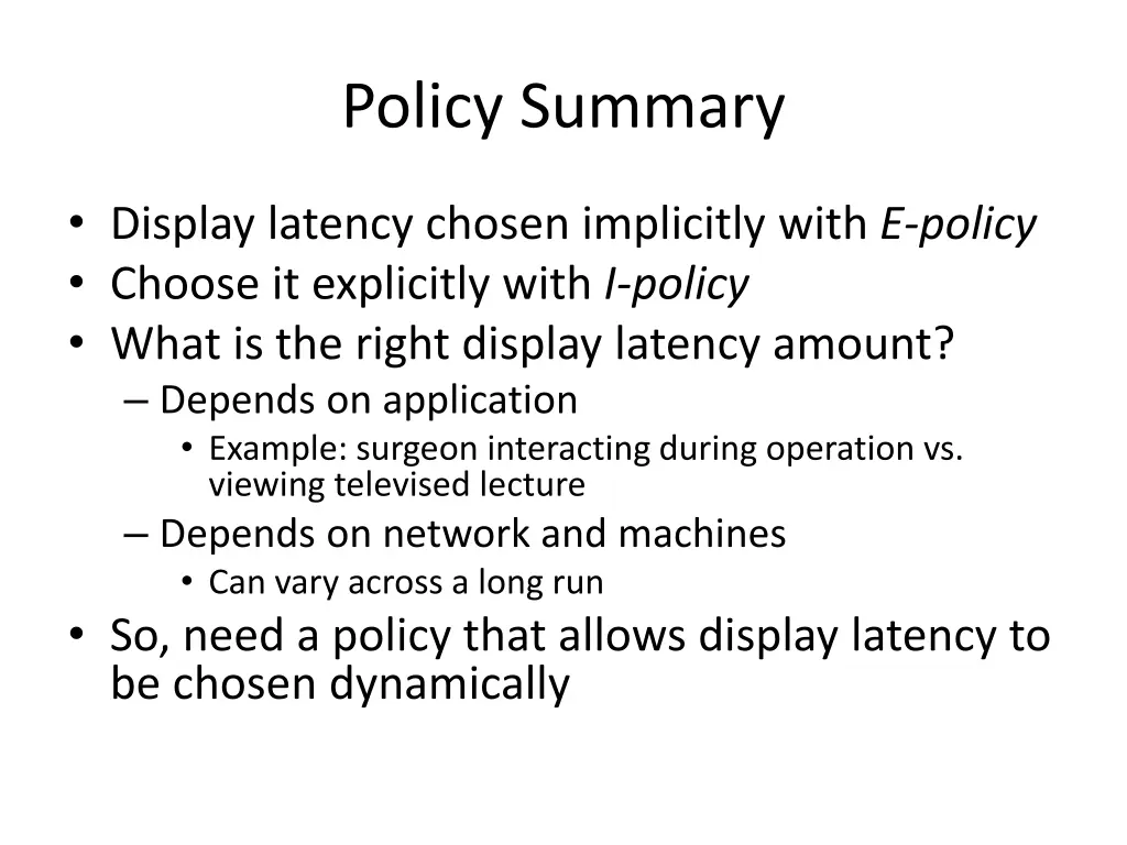 policy summary