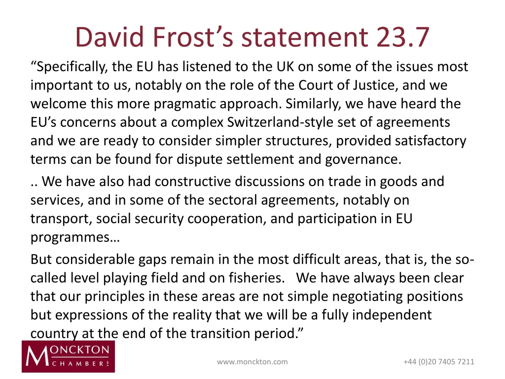 david frost s statement 23 7