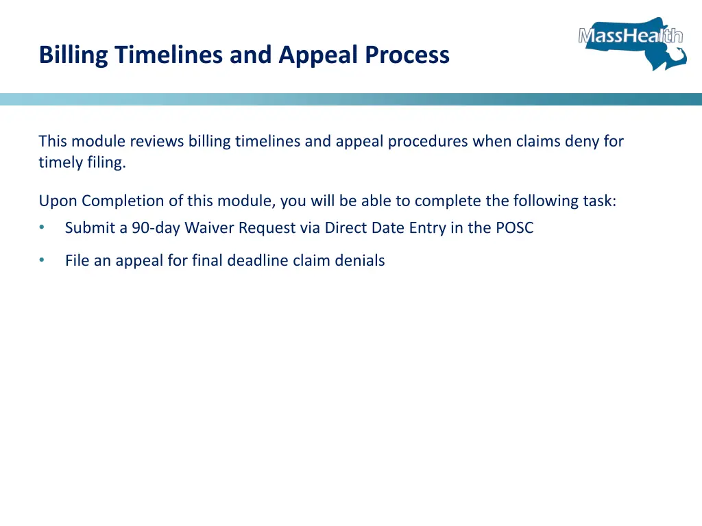 billing timelines and appeal process