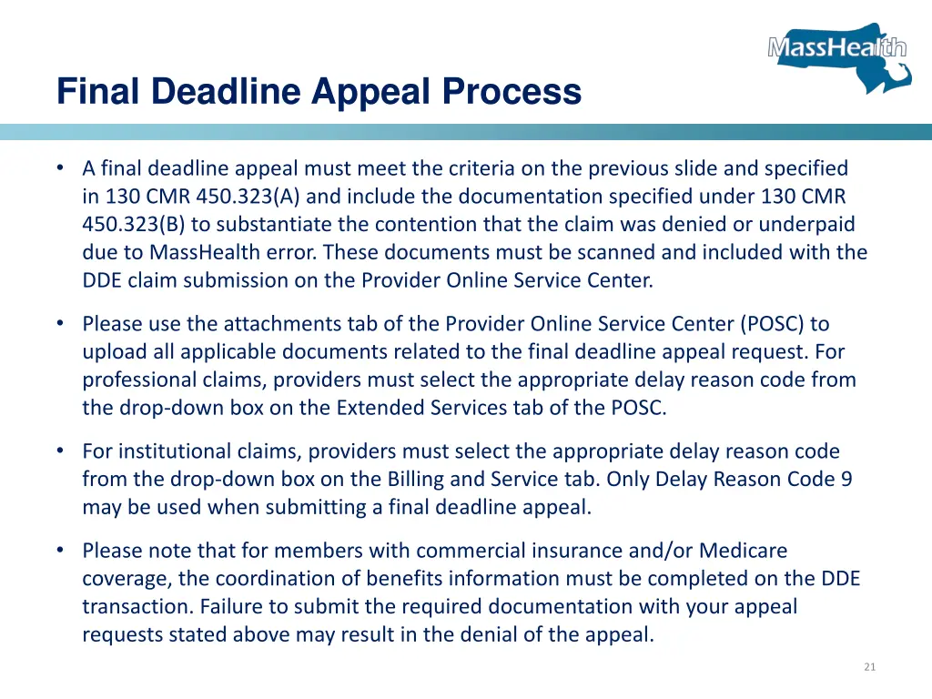 final deadline appeal process