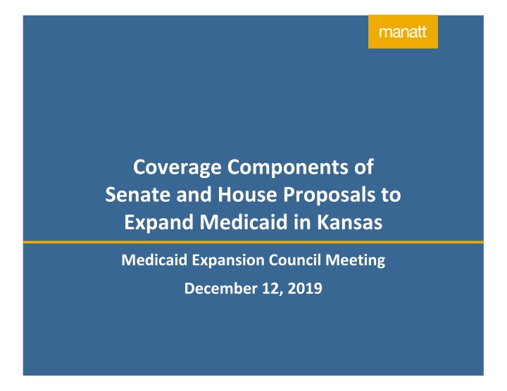 coverage components of senate and house proposals