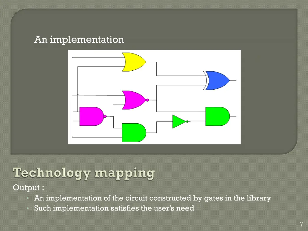 an implementation