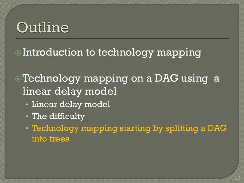 introduction to technology mapping 4