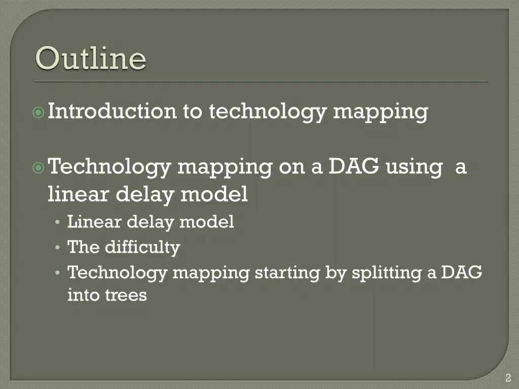 introduction to technology mapping