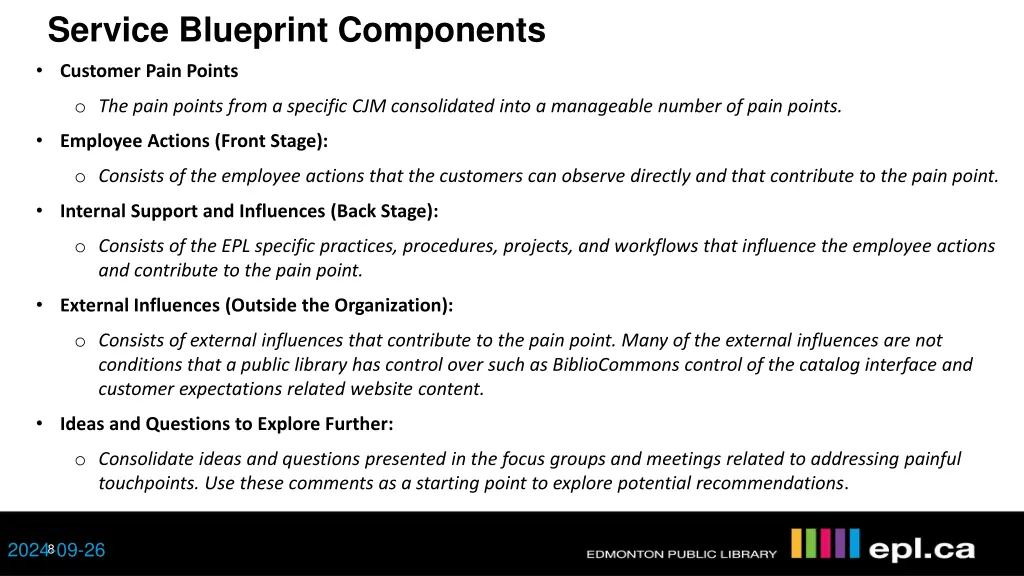 service blueprint components customer pain points