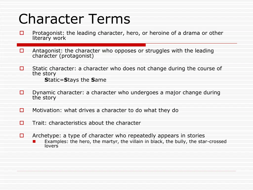 character terms