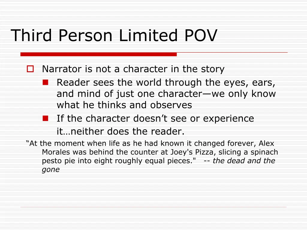 third person limited pov