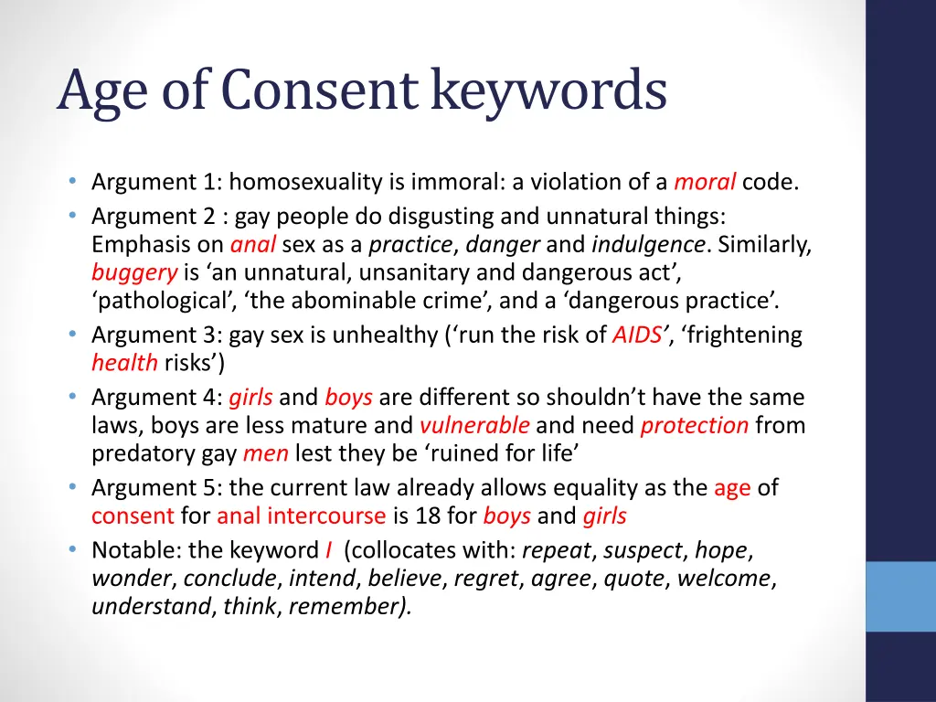 age of consent keywords