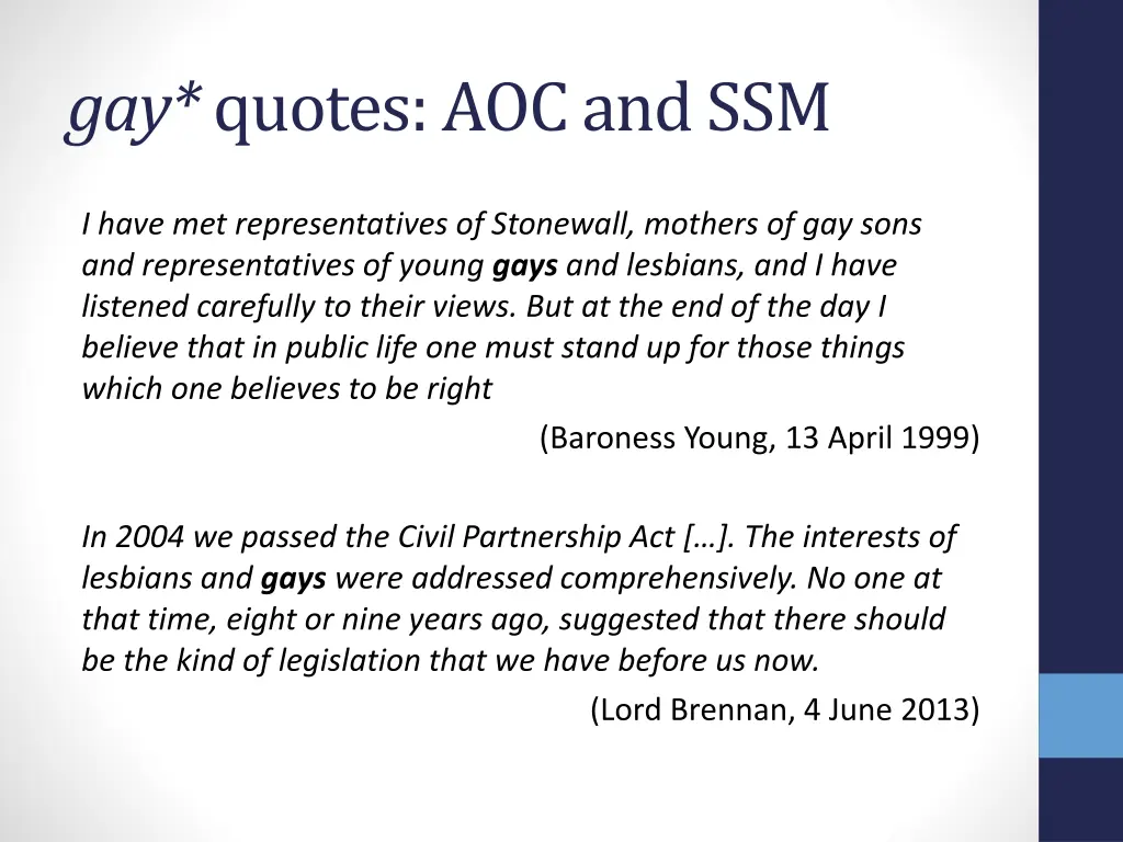 gay quotes aoc and ssm