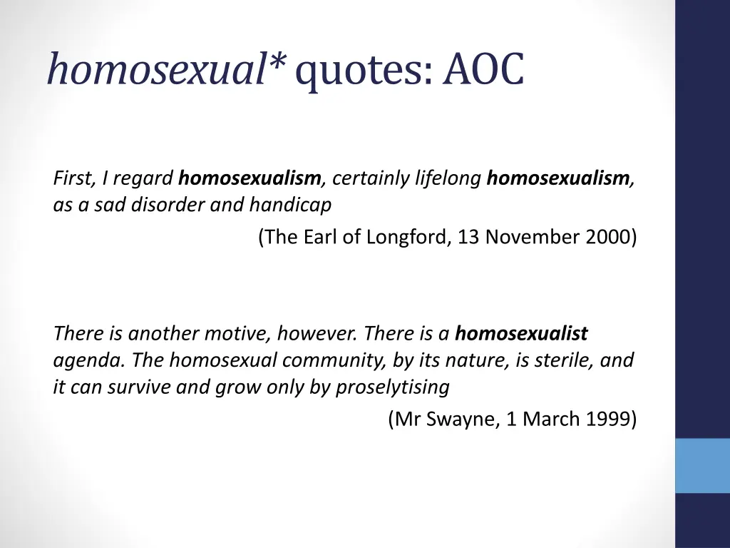 homosexual quotes aoc