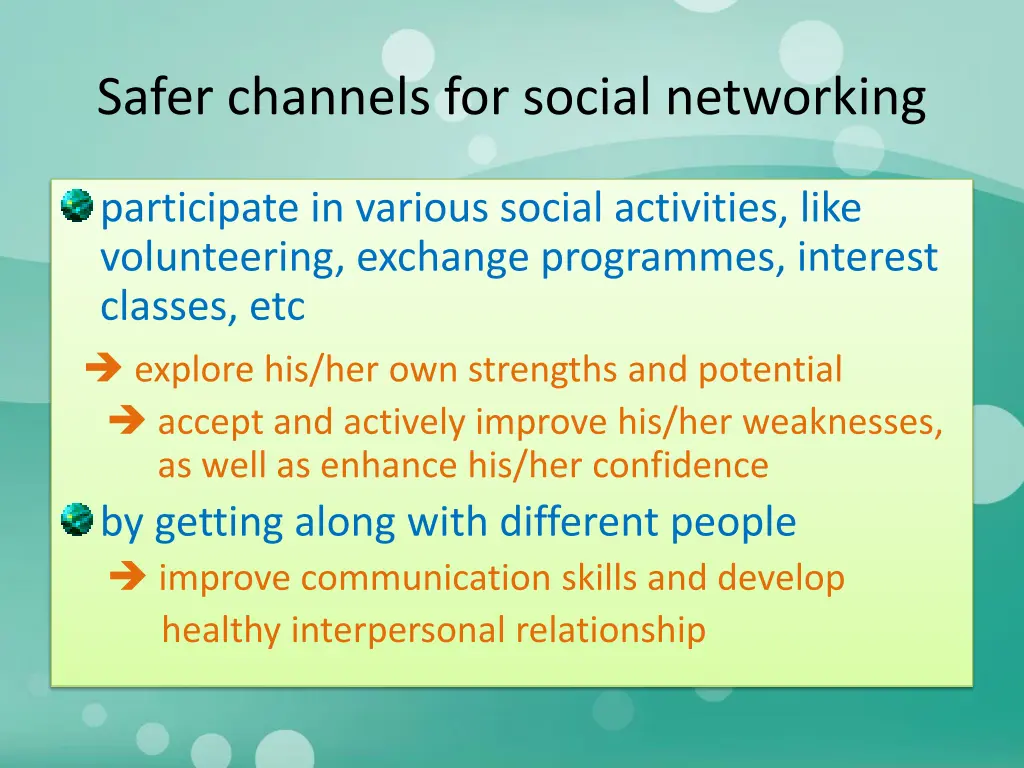 safer channels for social networking