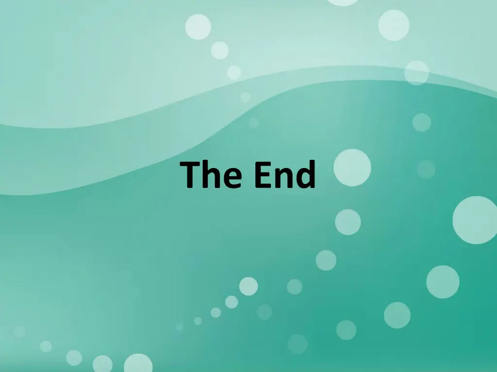 the end