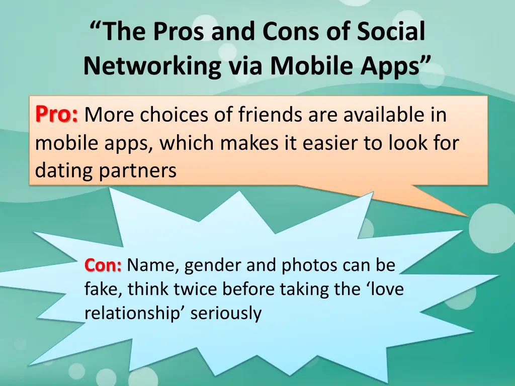 the pros and cons of social networking via mobile 4