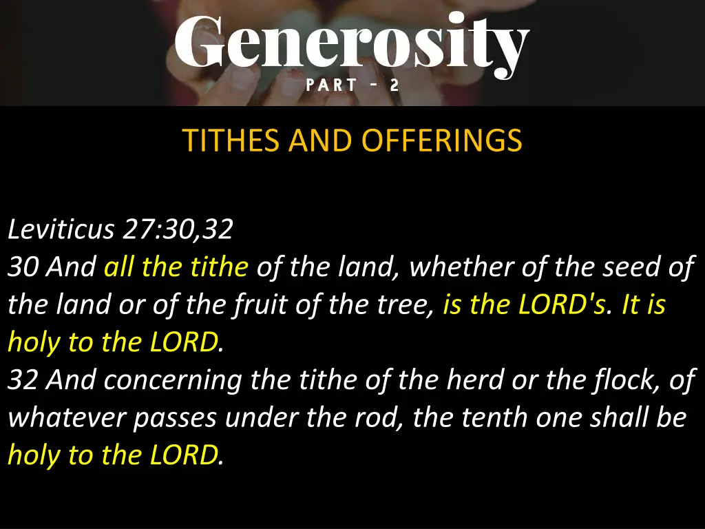 tithes and offerings 2