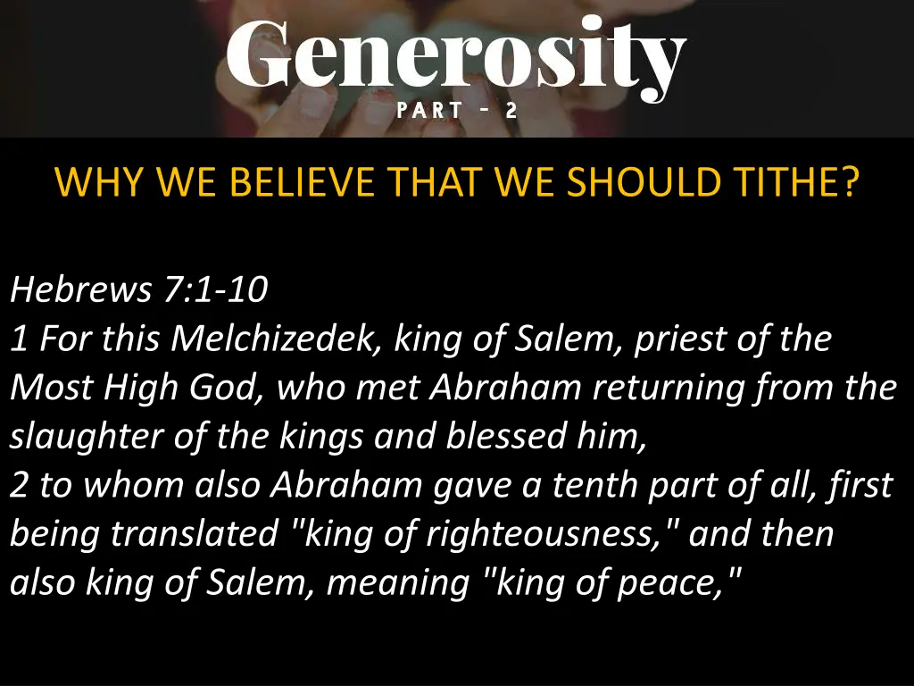 why we believe that we should tithe 3