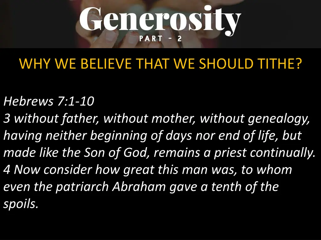 why we believe that we should tithe 4