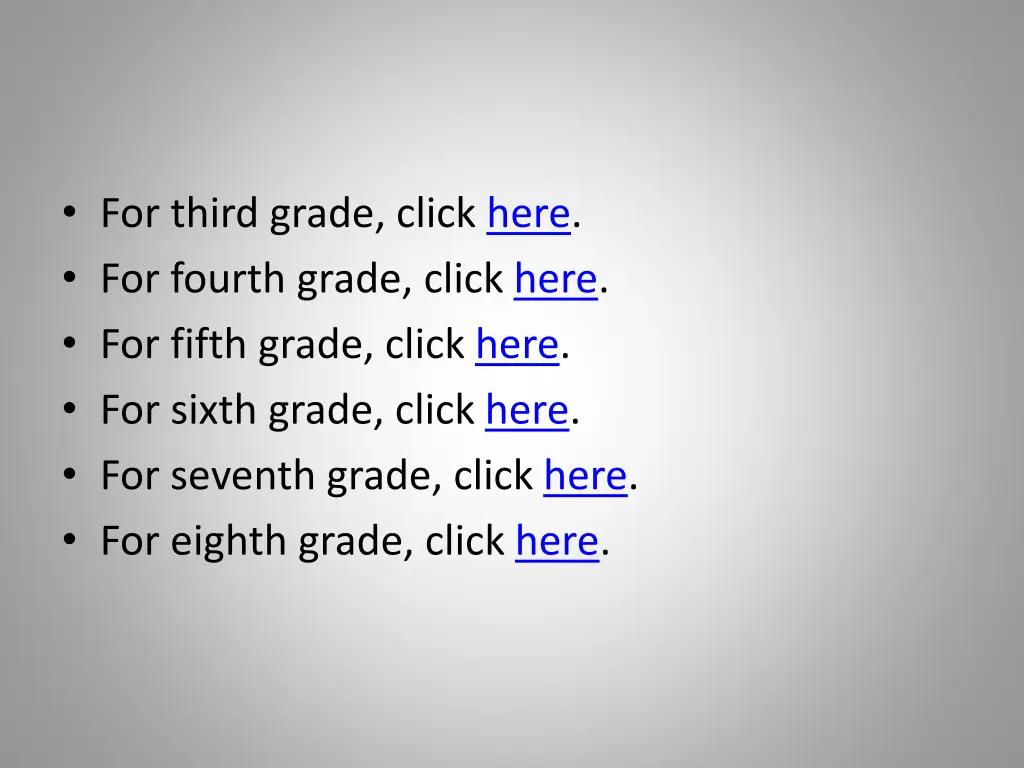 for third grade click here for fourth grade click