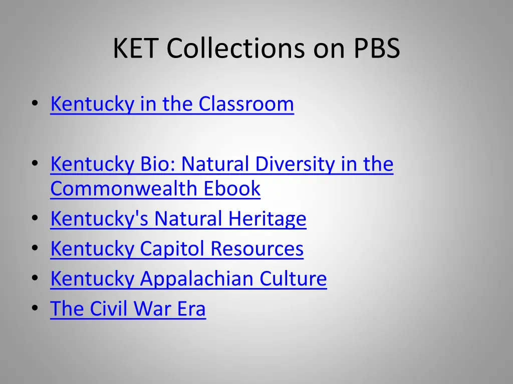 ket collections on pbs