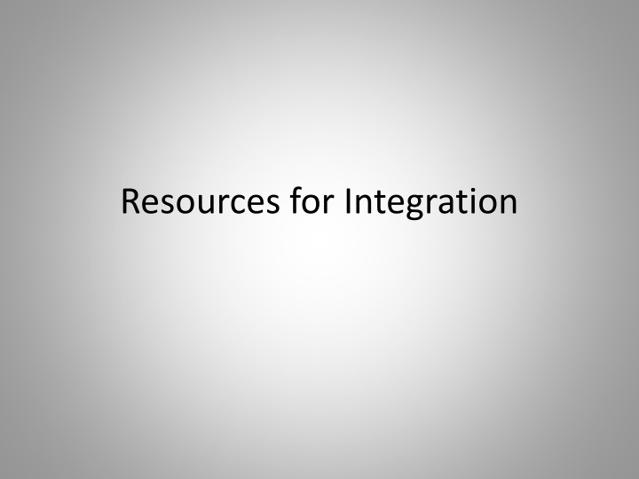 resources for integration