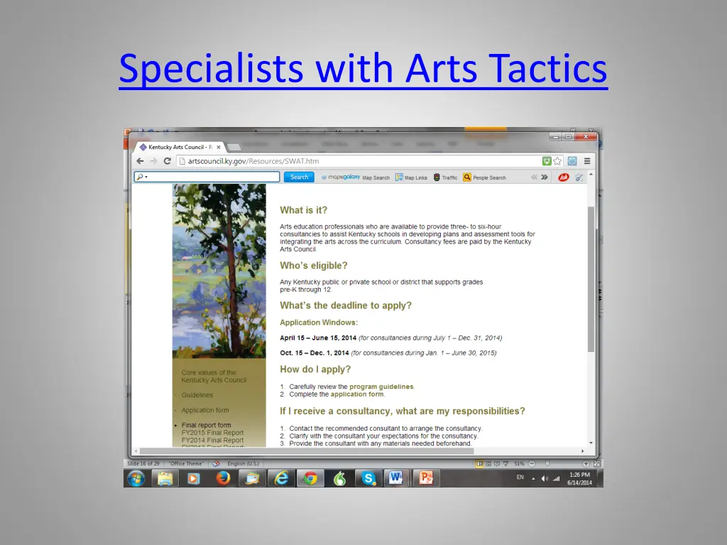 specialists with arts tactics