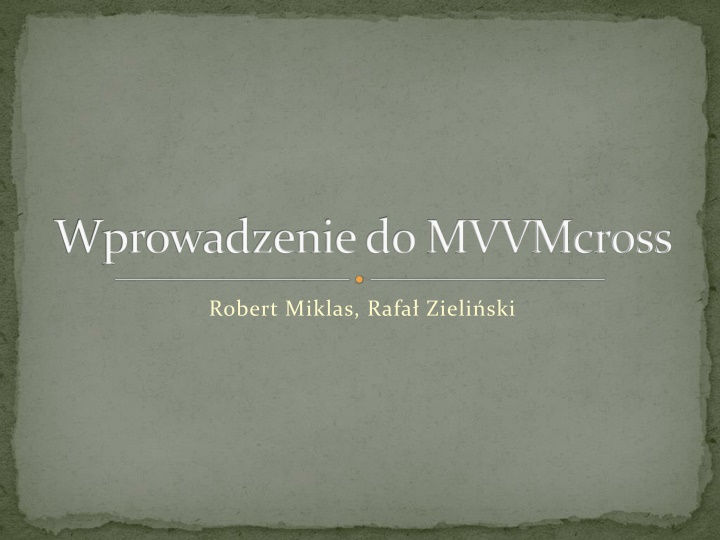 wprowadzenie do mvvmcross