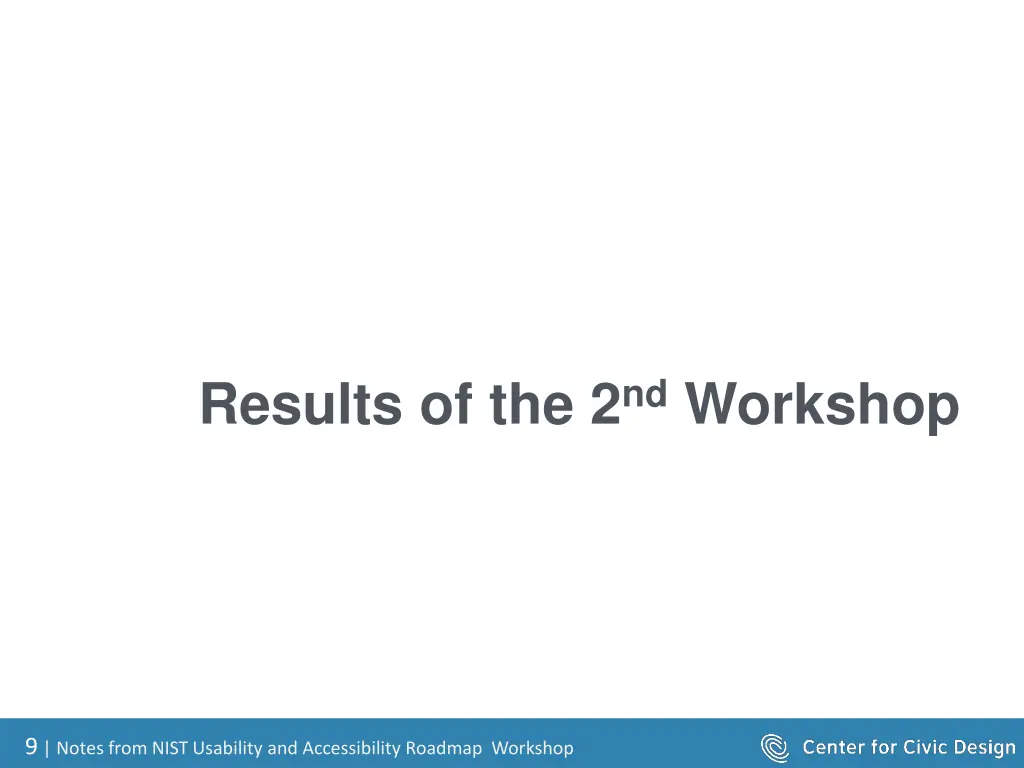 results of the 2 nd workshop