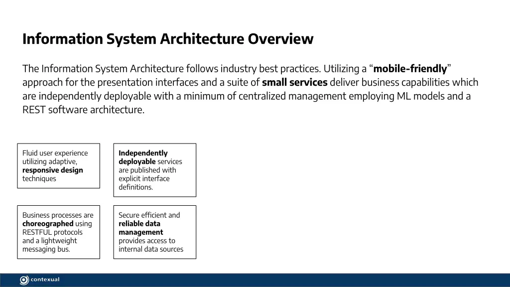 information system architecture overview