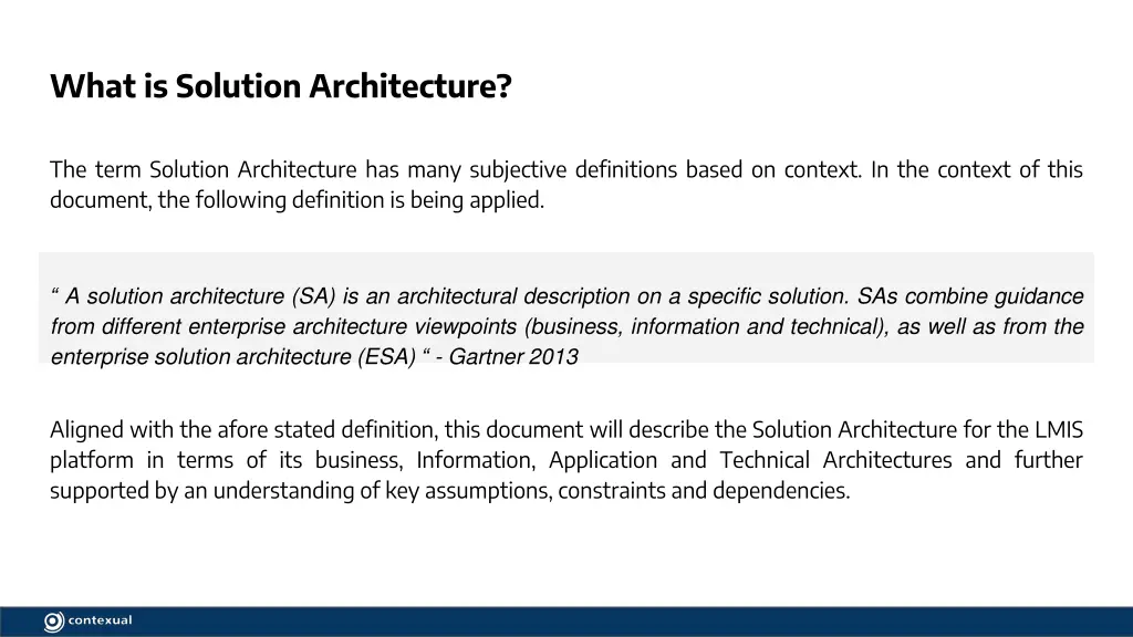 what is solution architecture