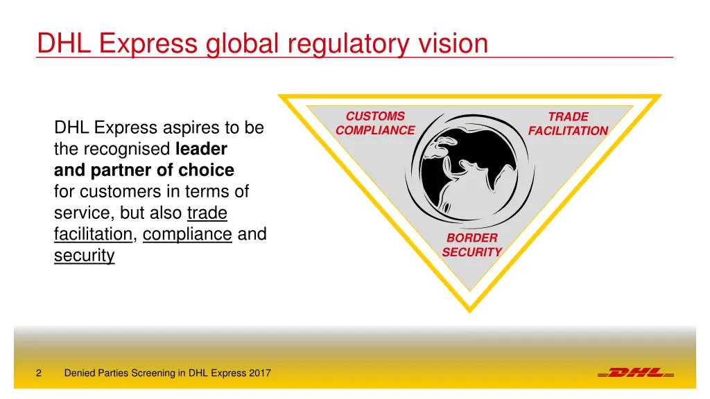 dhl express global regulatory vision