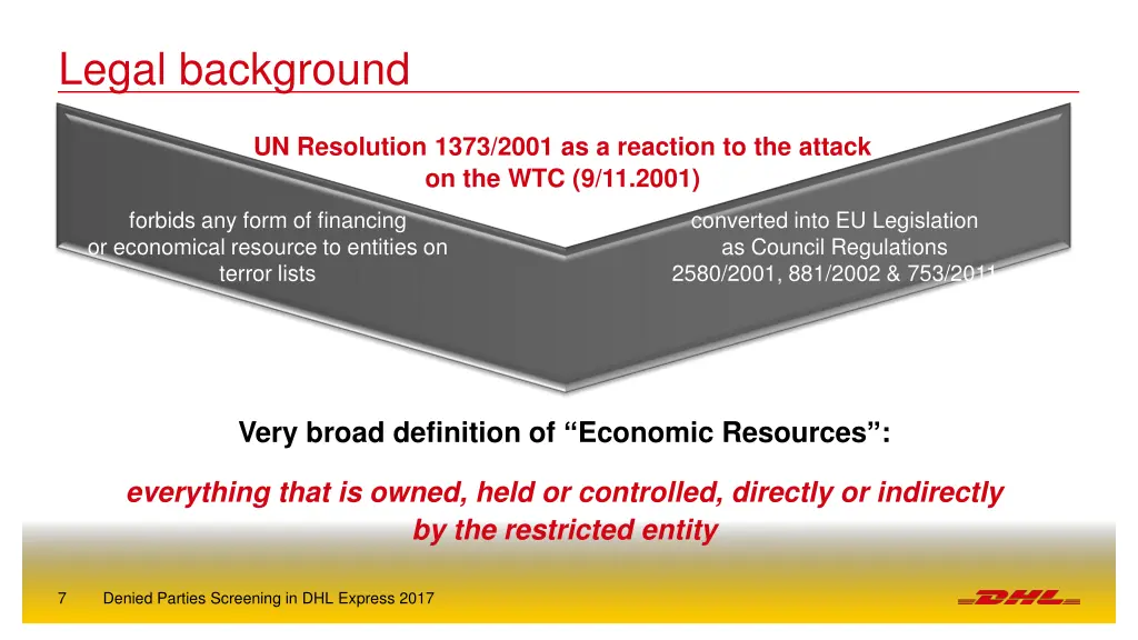 legal background