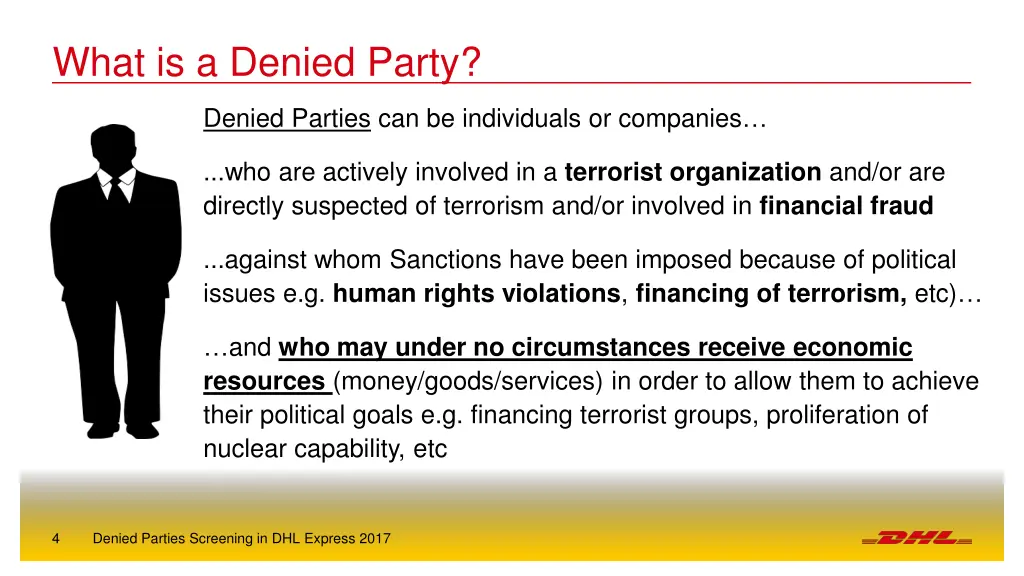 what is a denied party