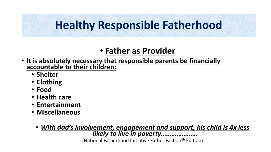 healthy responsible fatherhood