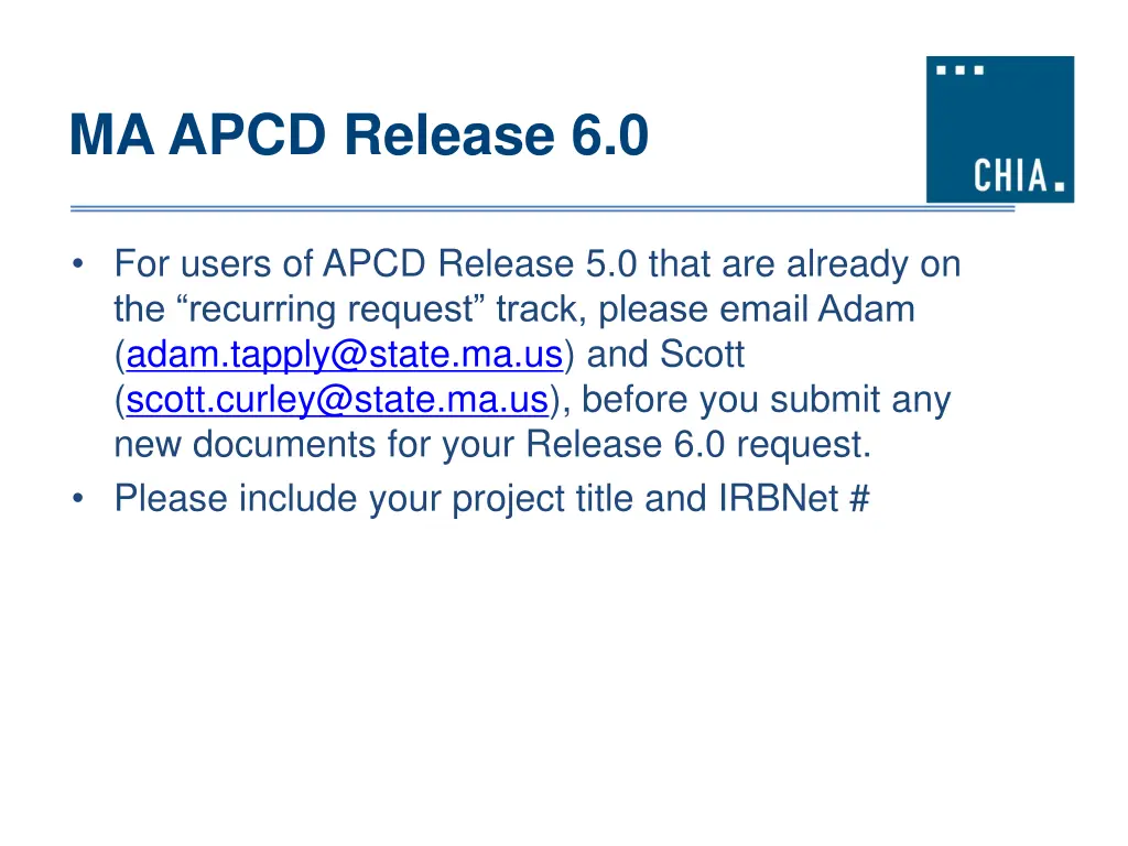 ma apcd release 6 0 1