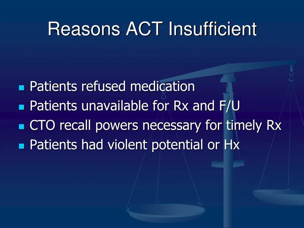 reasons act insufficient