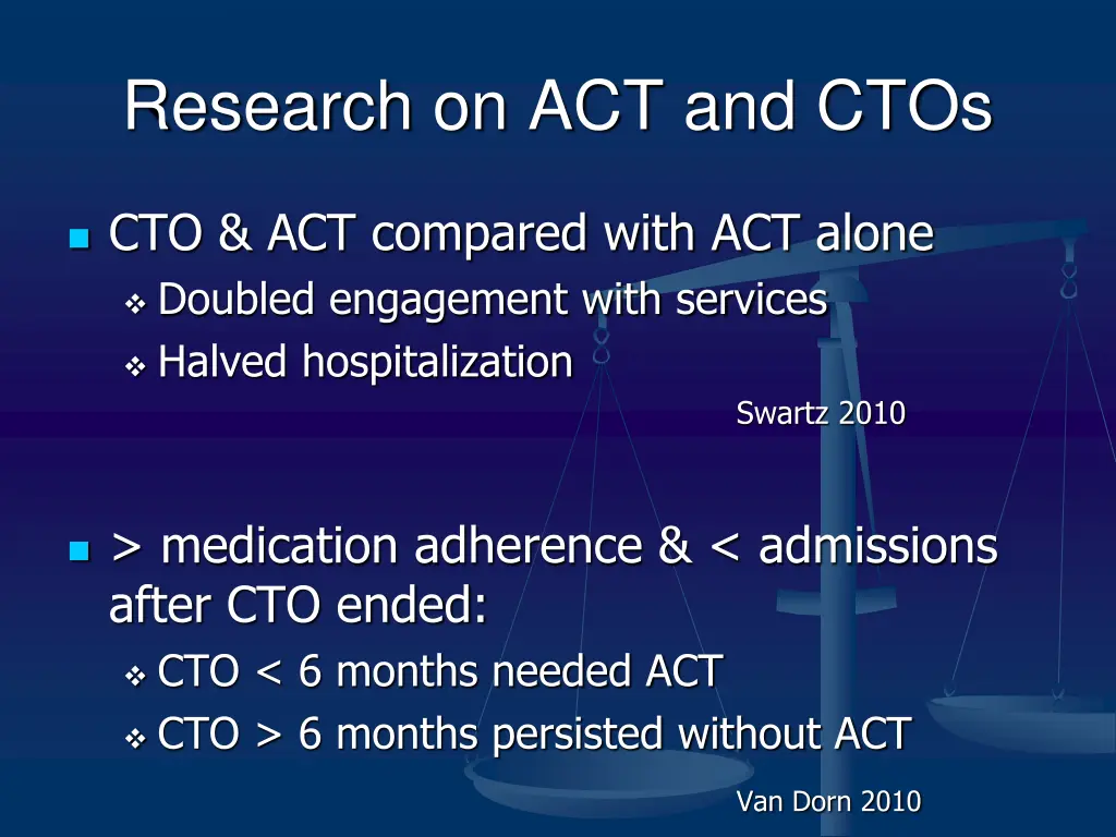 research on act and ctos