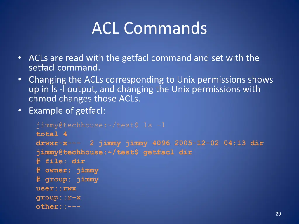 acl commands