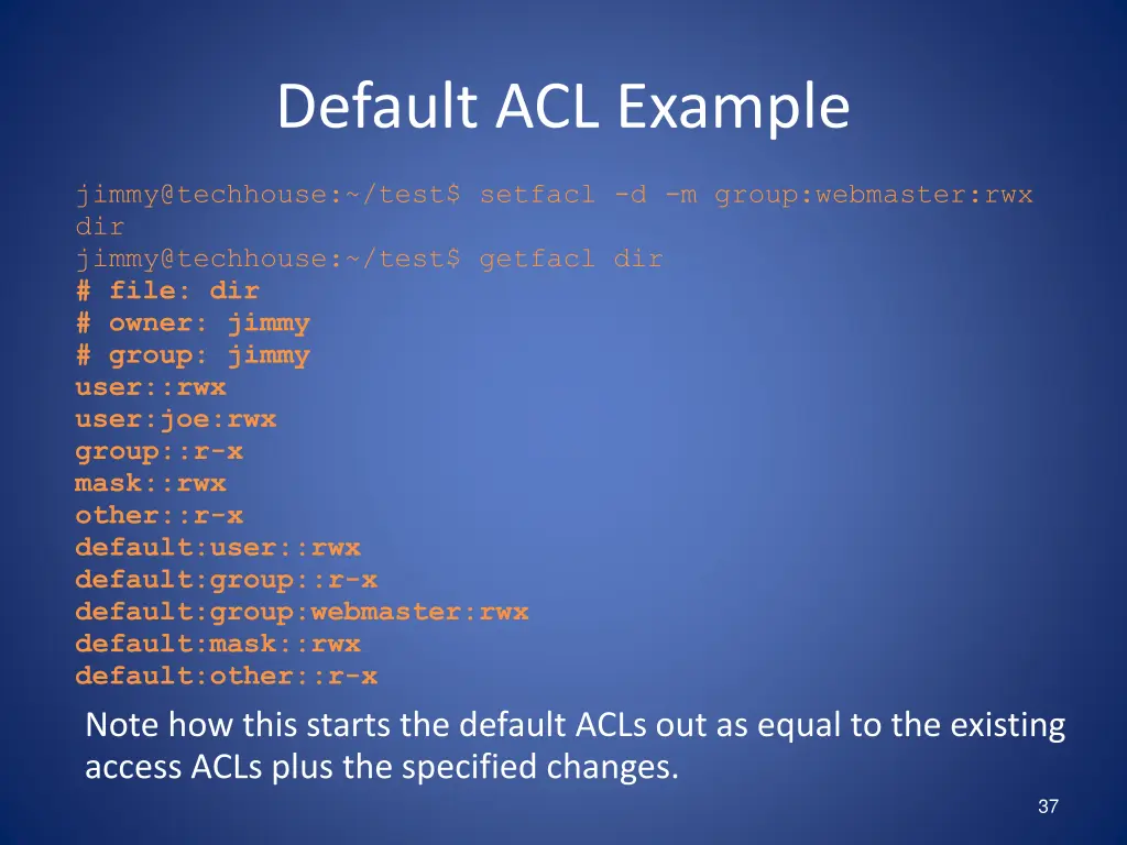 default acl example