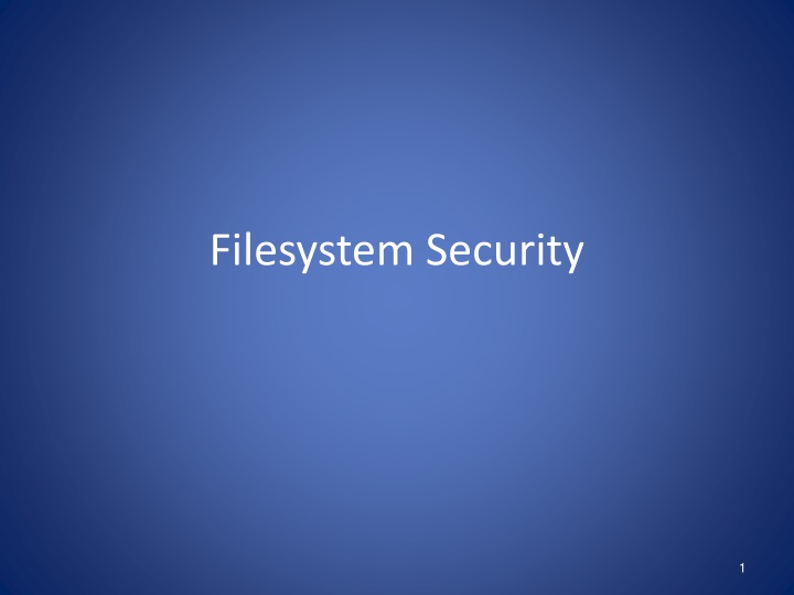 filesystem security