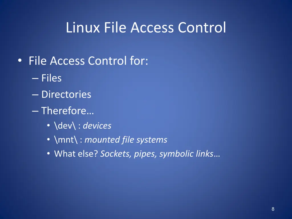 linux file access control