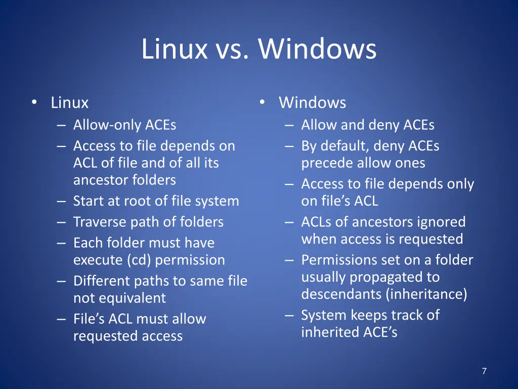 linux vs windows